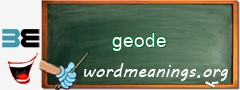 WordMeaning blackboard for geode